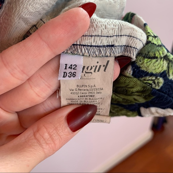 Women's Blugirl Blumarine Sleeveless Multicolor Rose Floret Dress, Small - Picture 8 of 14